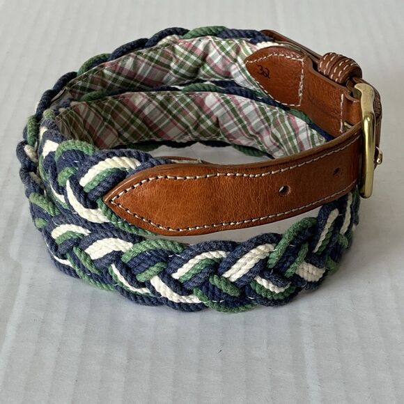 Kiel James Patrick Handcrafted Nautical Rope Braided Woven Belt Leather 32 Multi - Picture 2 of 16